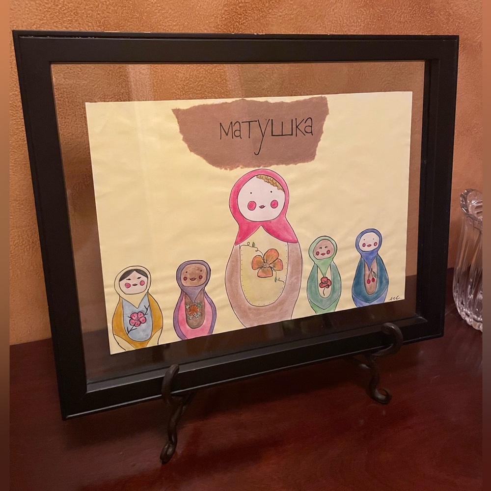 Floating Picture Frame Double Sided Glass Art Display Sign Display Frame 12”x15”